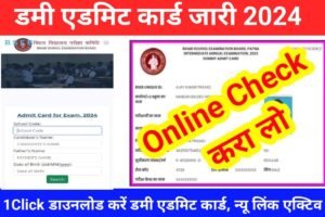 BSEB 10th 12th Dummy Admit Card 2024