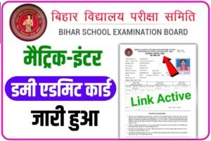 Bihar Board 10th 12th Dummy Admit Card Out Link 2024