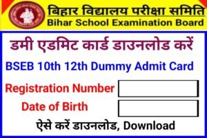 BSEB 12th 10th Dummy Admit Card 2024 Download