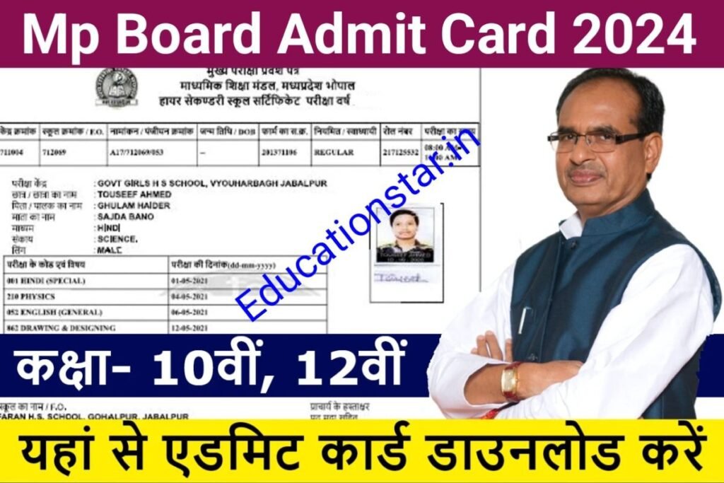 MP Board 10th 12th Admit Card 2024 Download