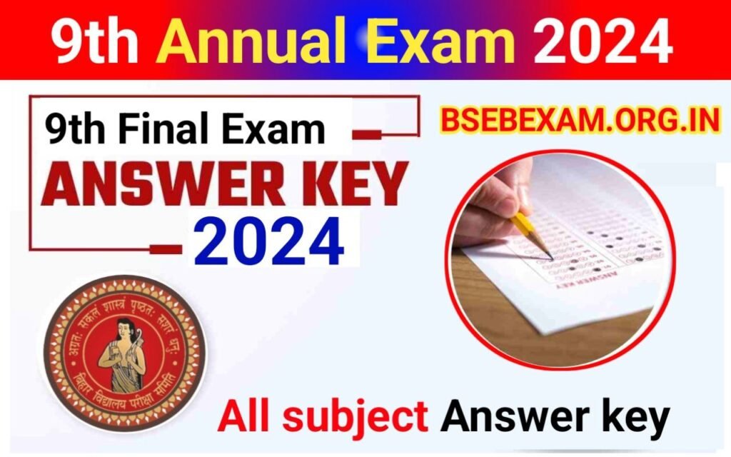 Class 9th All Subject Annual Exam Answer Key 2024