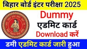 Bihar Board 12th Dummy Admit Card 2025